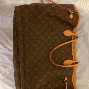 Louis Vuitton Brown and Tan Monogram Tote